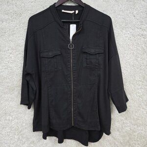 Soft Surroundings Serengeti Women Zip Jacket Size Large Utility Modern
